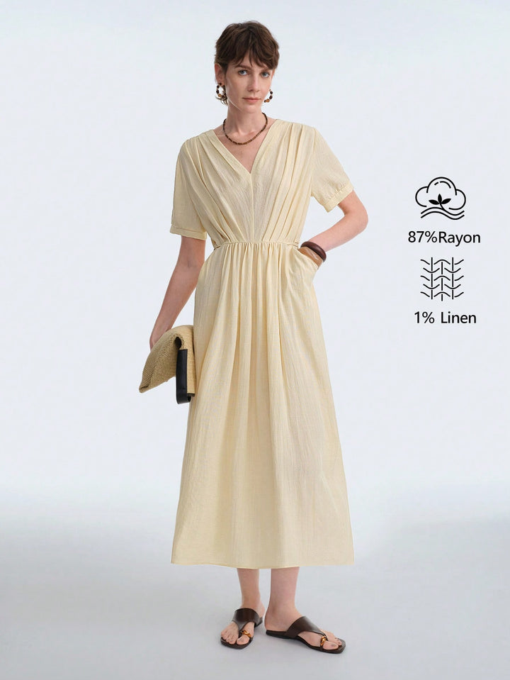 Rochie midi SHEIN, galben