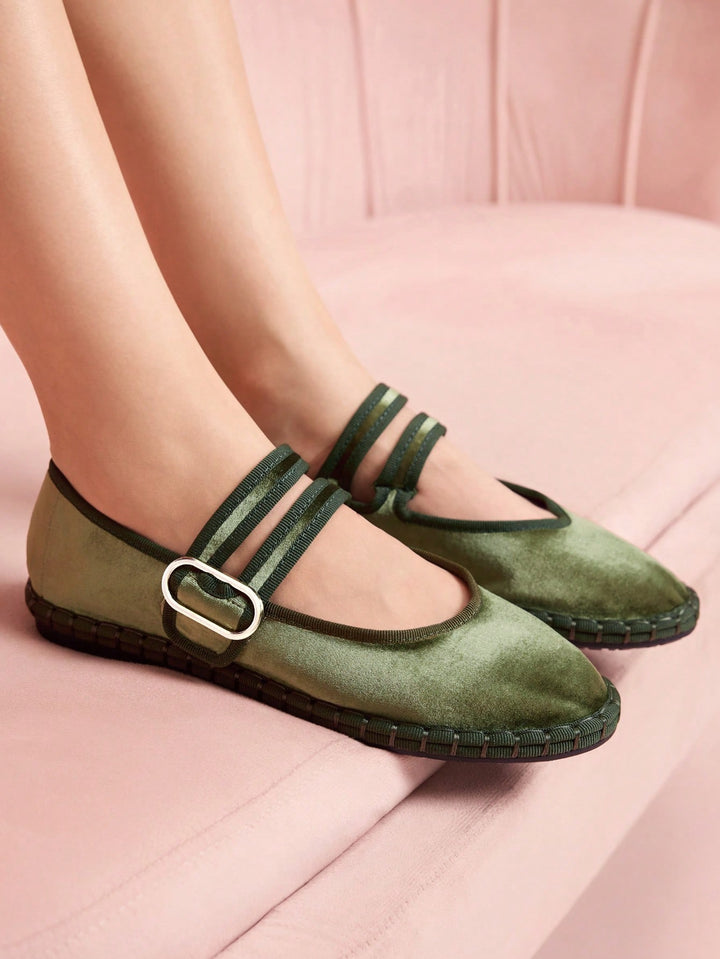 SHEIN balerinacipő, khaki