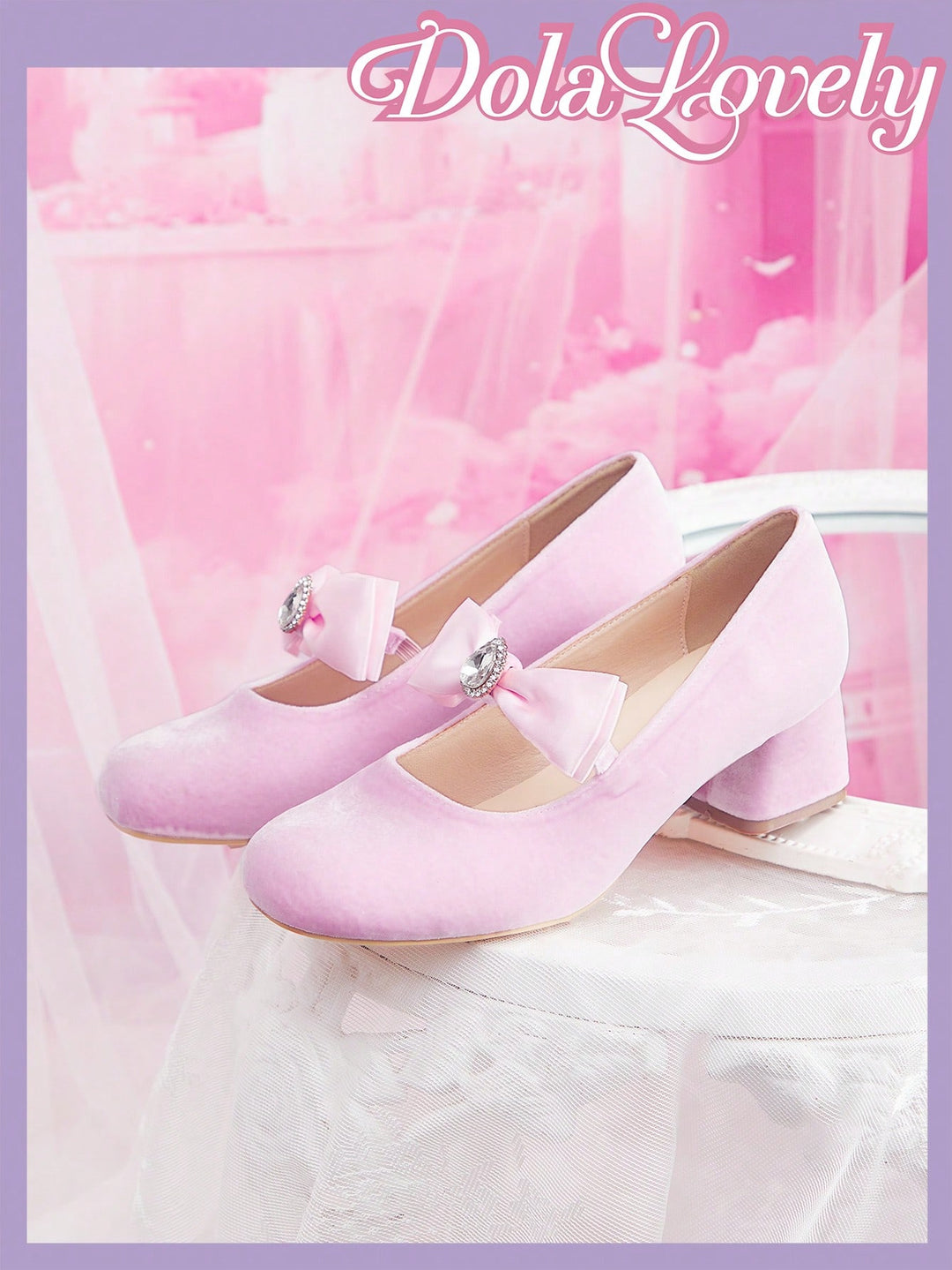 Pantofi cu toc SHEIN, roz
