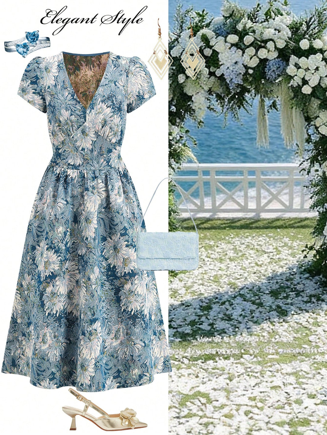 Rochie midi SHEIN, albastru