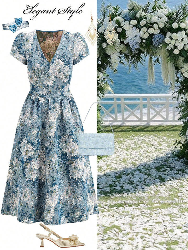 Rochie midi SHEIN, albastru