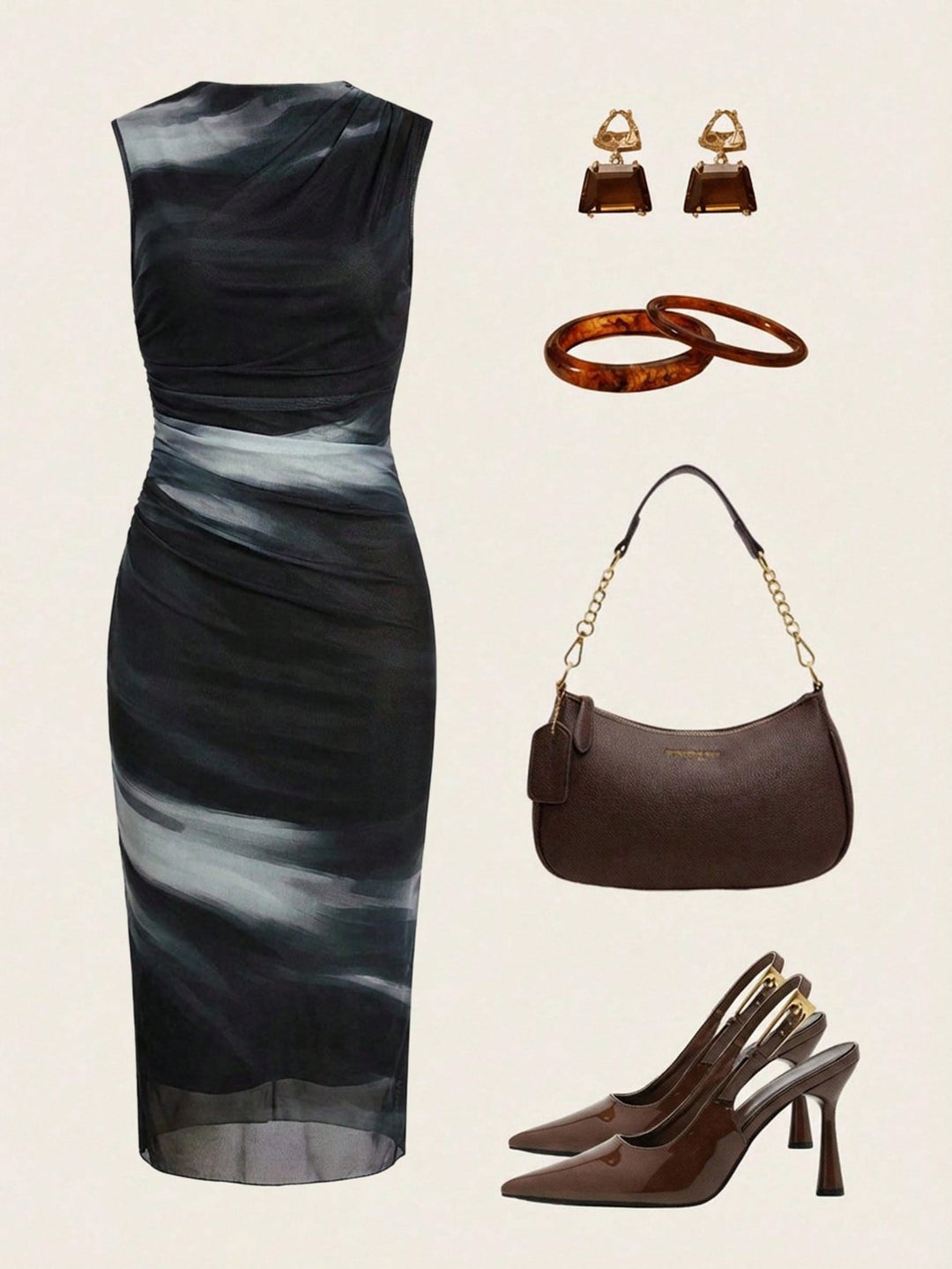 Rochie midi SHEIN, negru