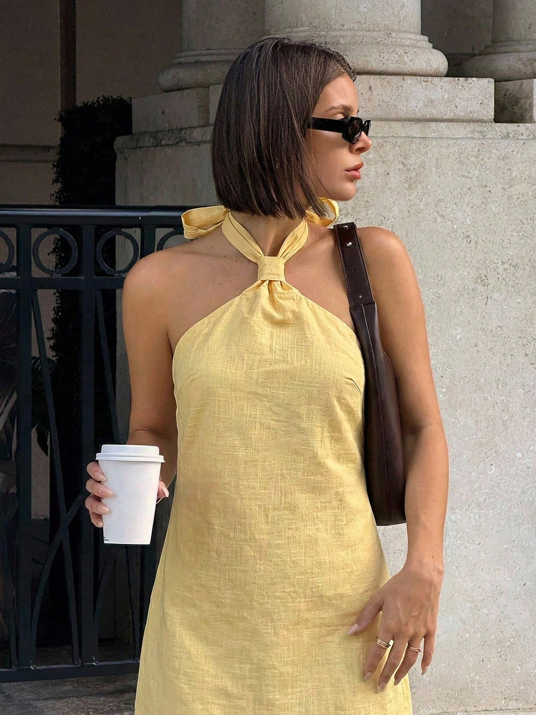 Rochie mini SHEIN, galben