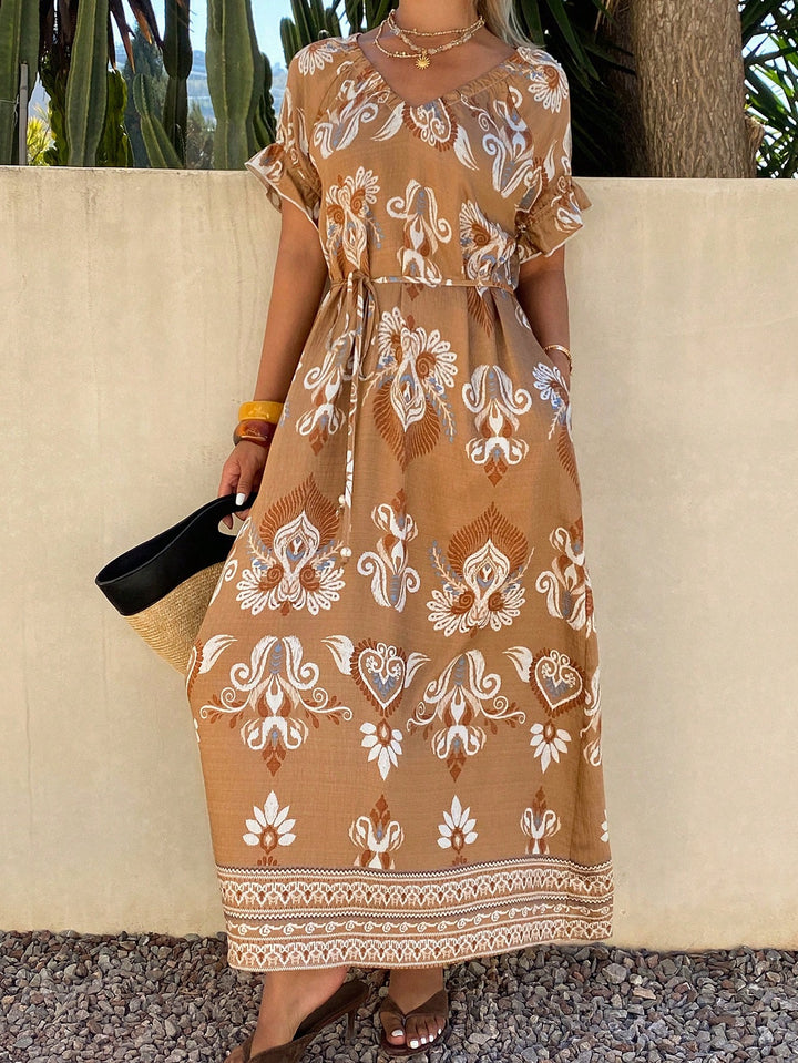 Rochie maxi SHEIN, kaki