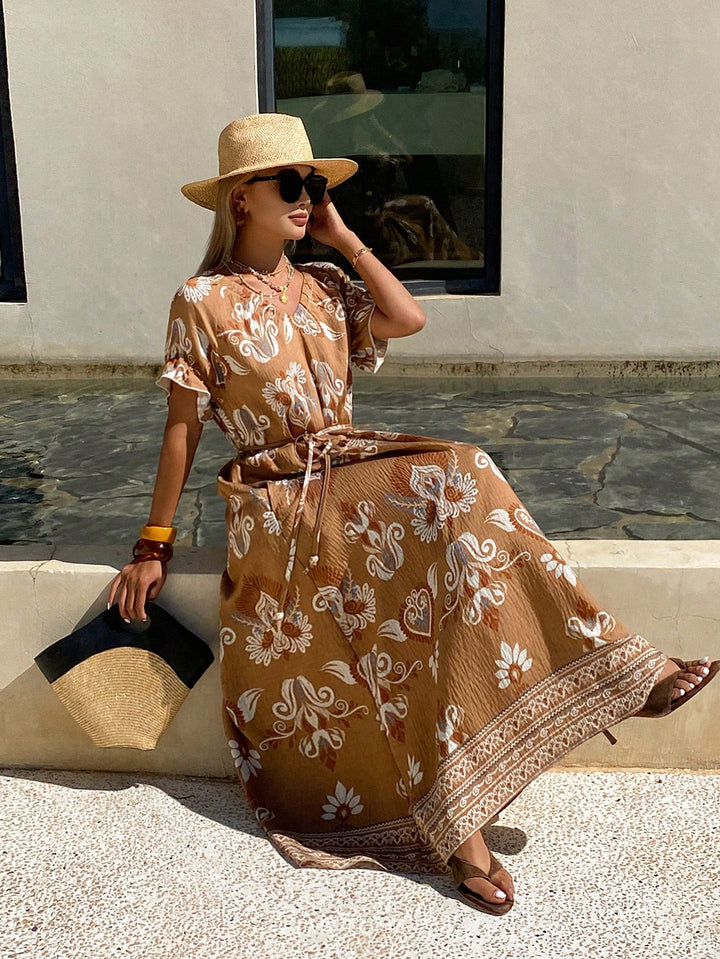Rochie maxi SHEIN, kaki