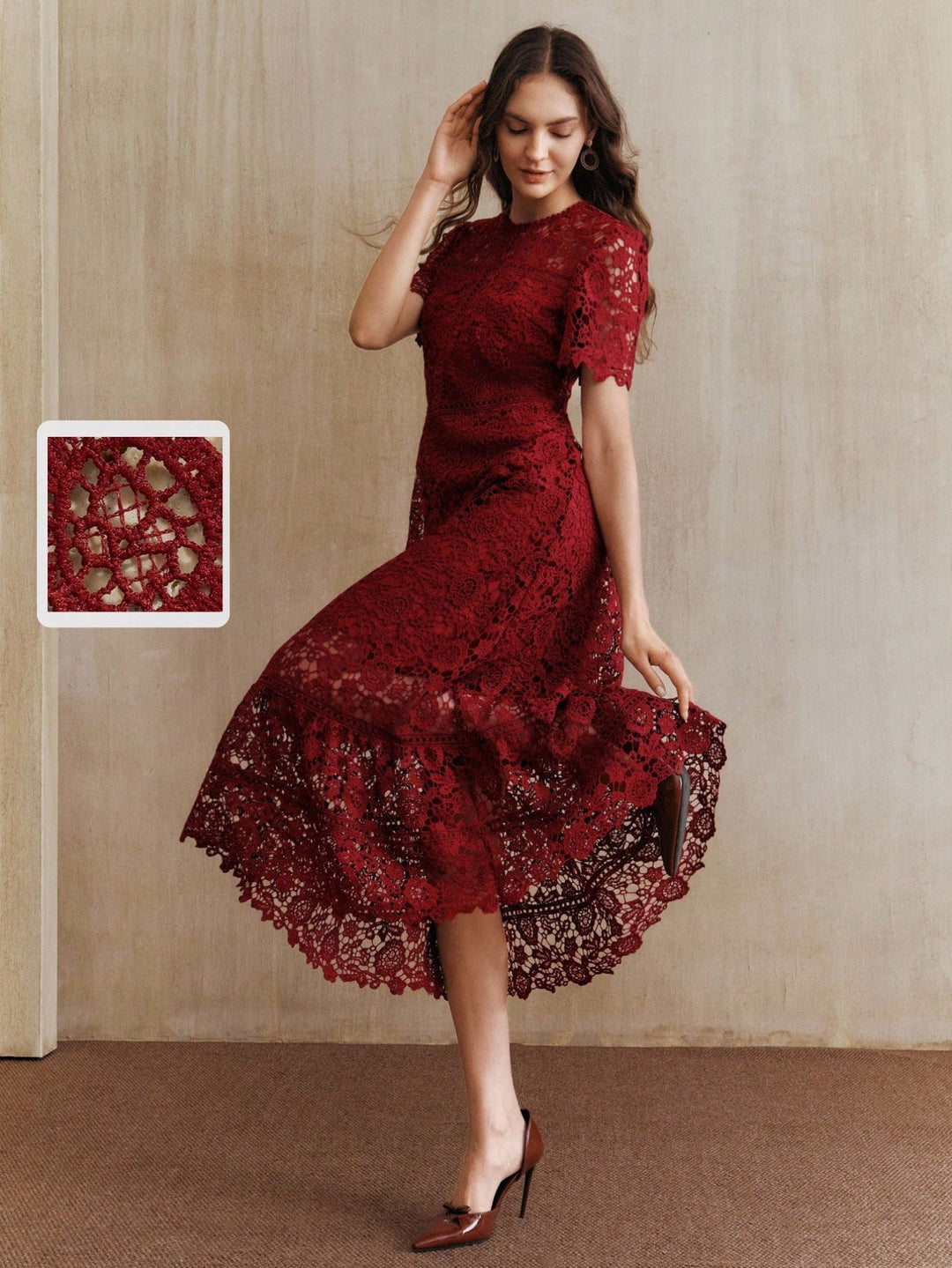 Rochie maxi SHEIN, vișiniu