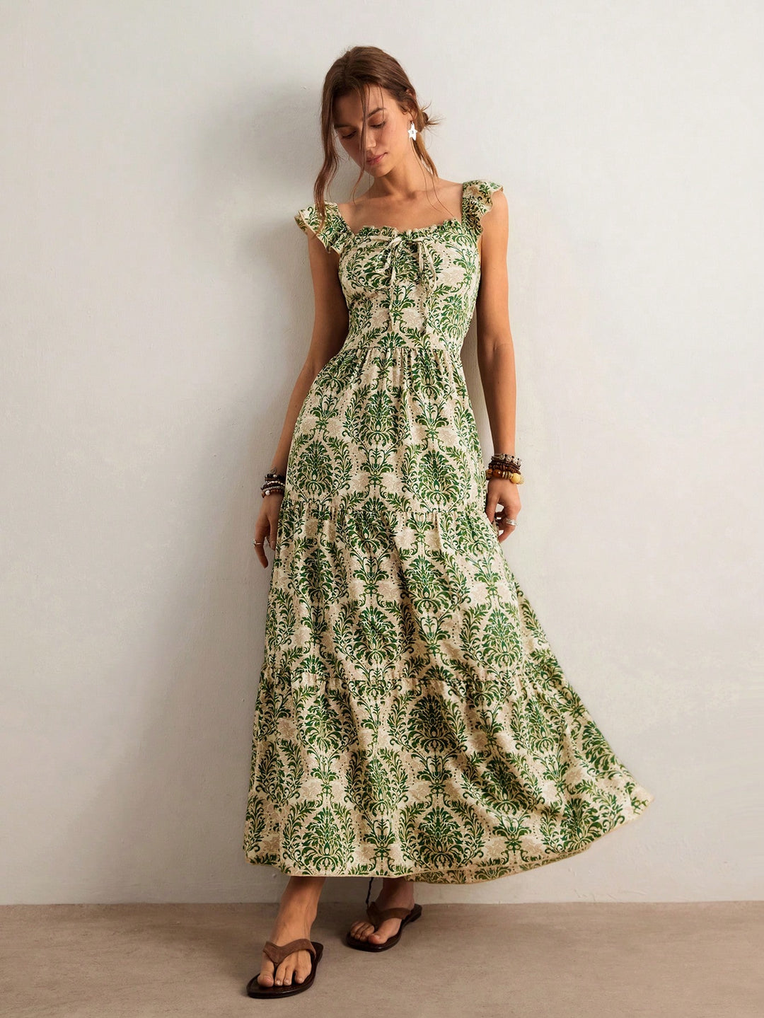 Rochie maxi SHEIN, verde