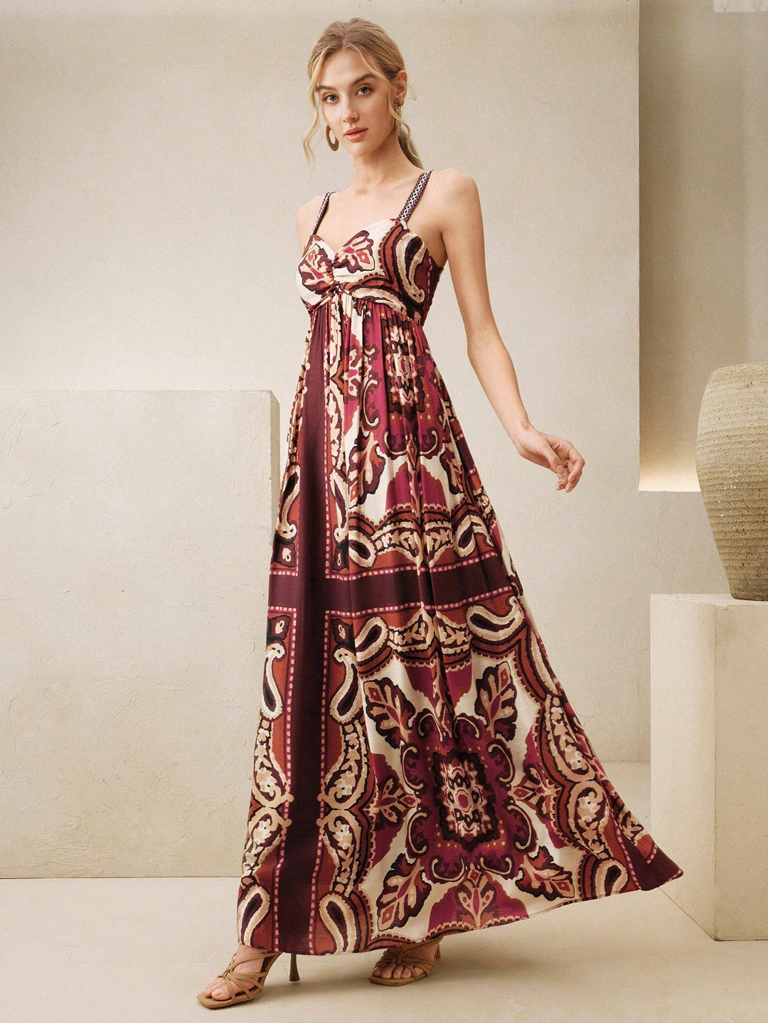 SHEIN maxi dress, mixed colours