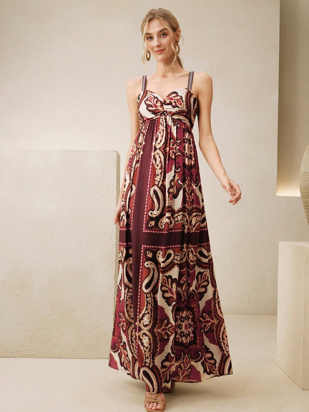 SHEIN maxi dress, mixed colours