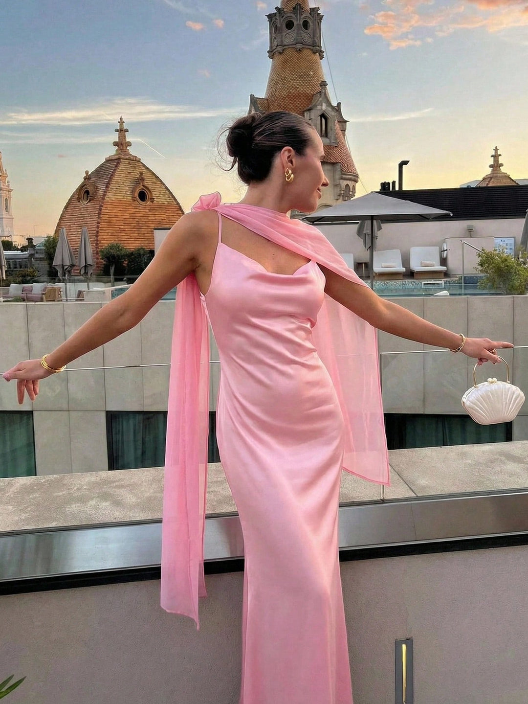 Rochie maxi SHEIN, roz