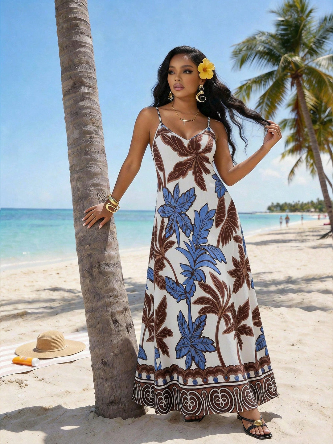 Rochie maxi SHEIN, mix culori