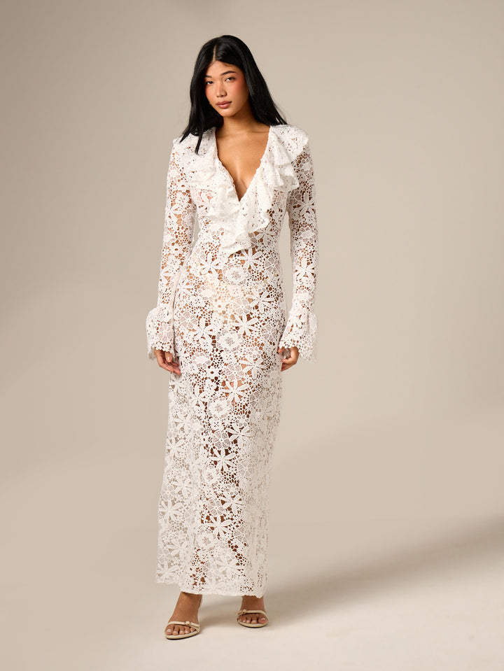 Rochie maxi SHEIN, alb