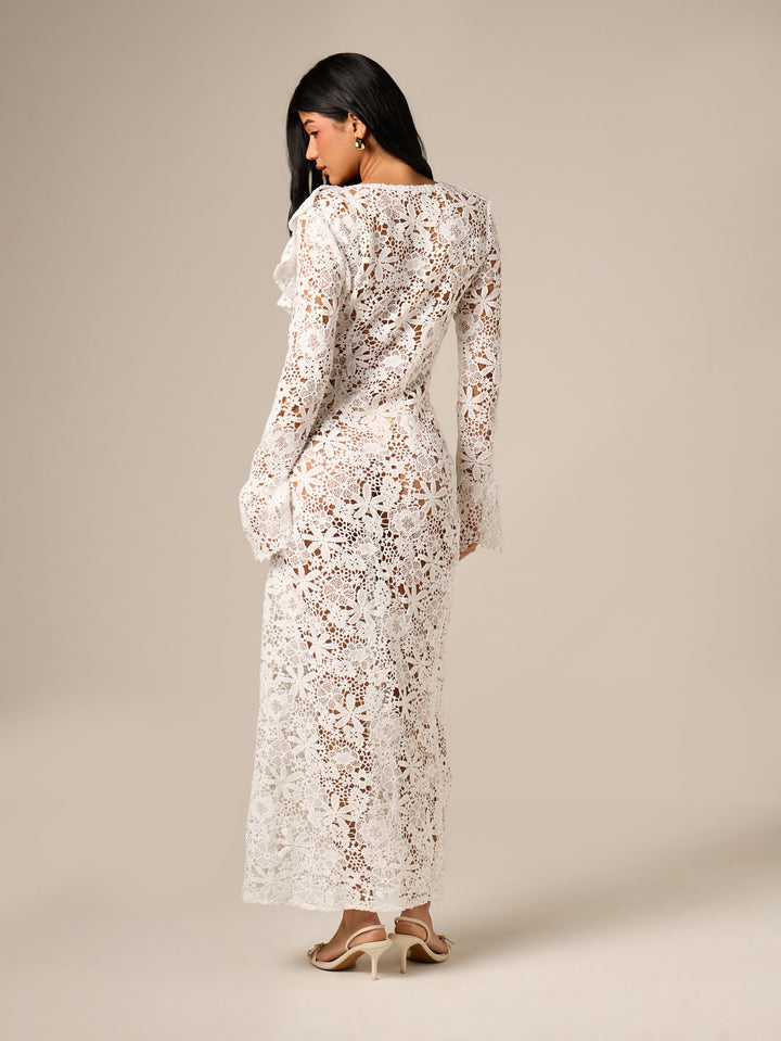 Rochie maxi SHEIN, alb