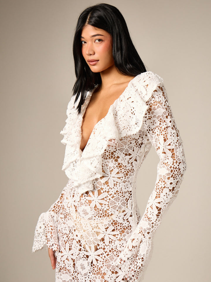Rochie maxi SHEIN, alb