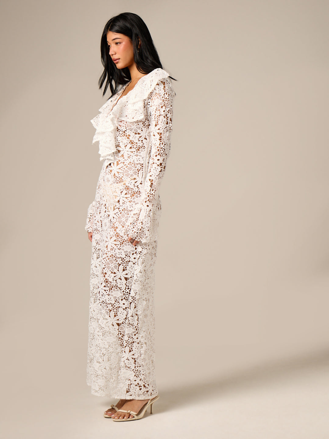 Rochie maxi SHEIN, alb