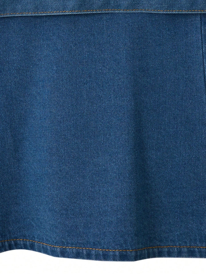 Jachetă de denim SHEIN, albastru