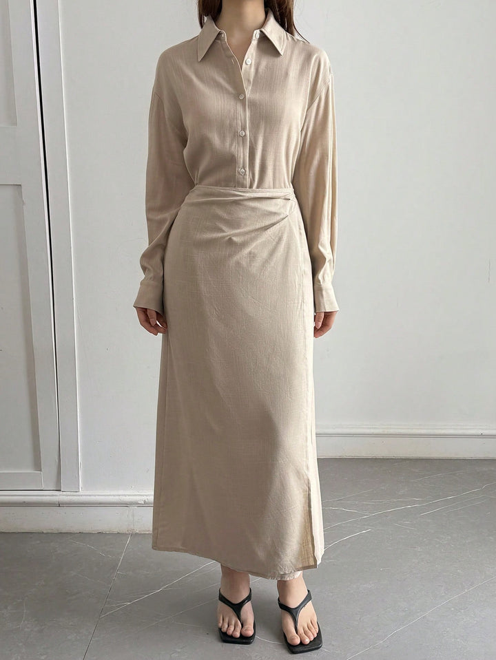 Rochie maxi SHEIN, kaki