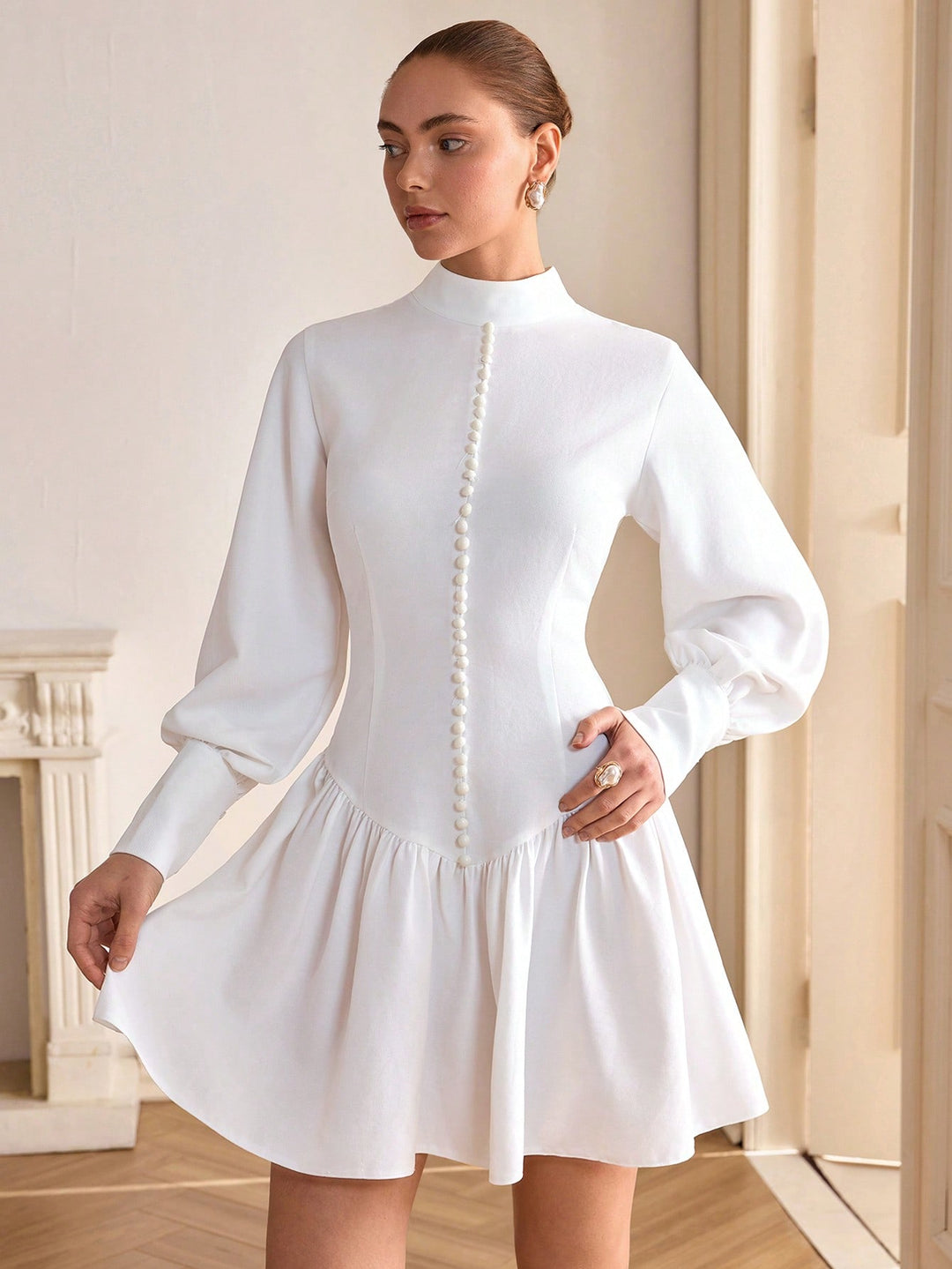 Rochie scurtă SHEIN, alb