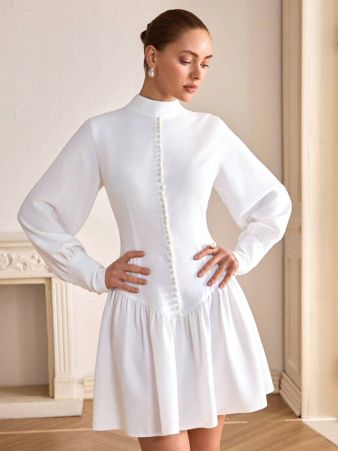 Rochie scurtă SHEIN, alb