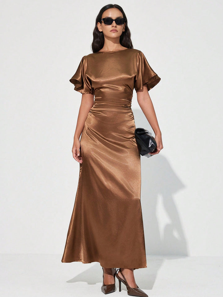 Rochie maxi SHEIN, auriu