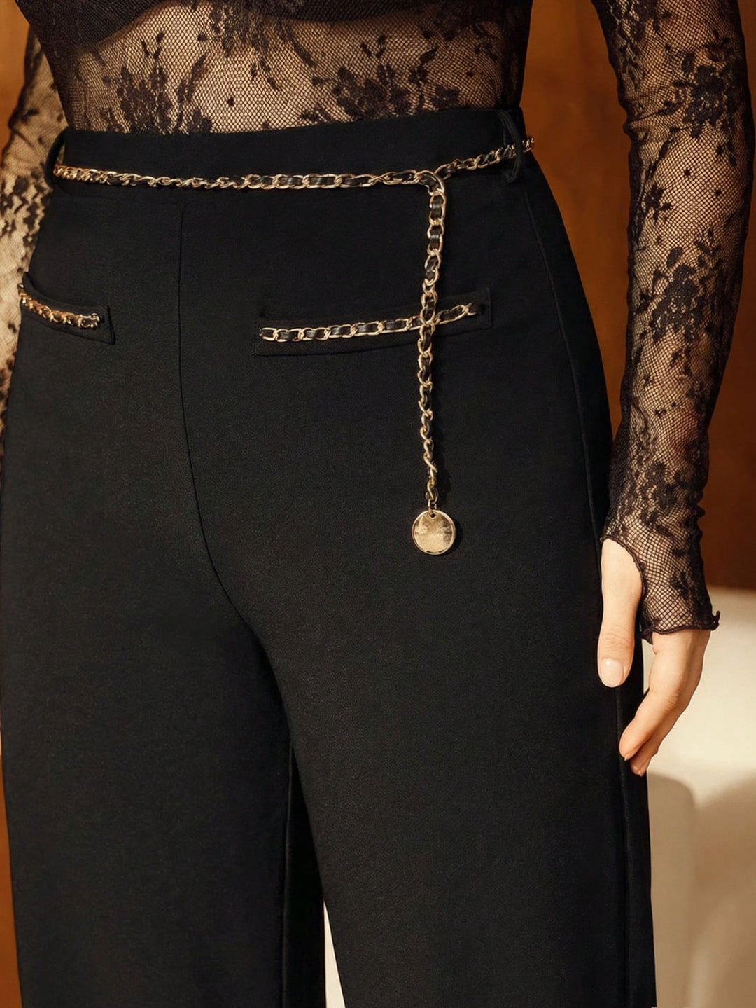 Pantaloni SHEIN, negru
