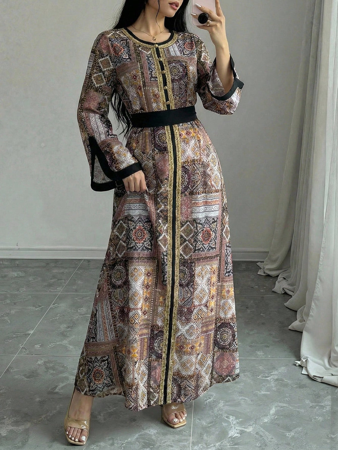 Rochie maxi SHEIN, mix culori