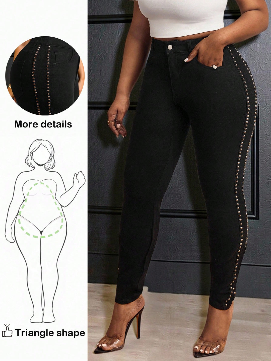 Jeans SHEIN, negru