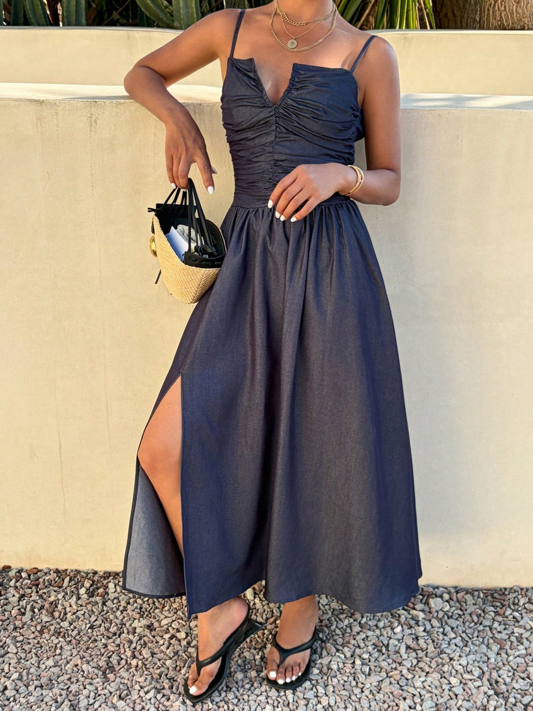 Rochie midi SHEIN, albastru