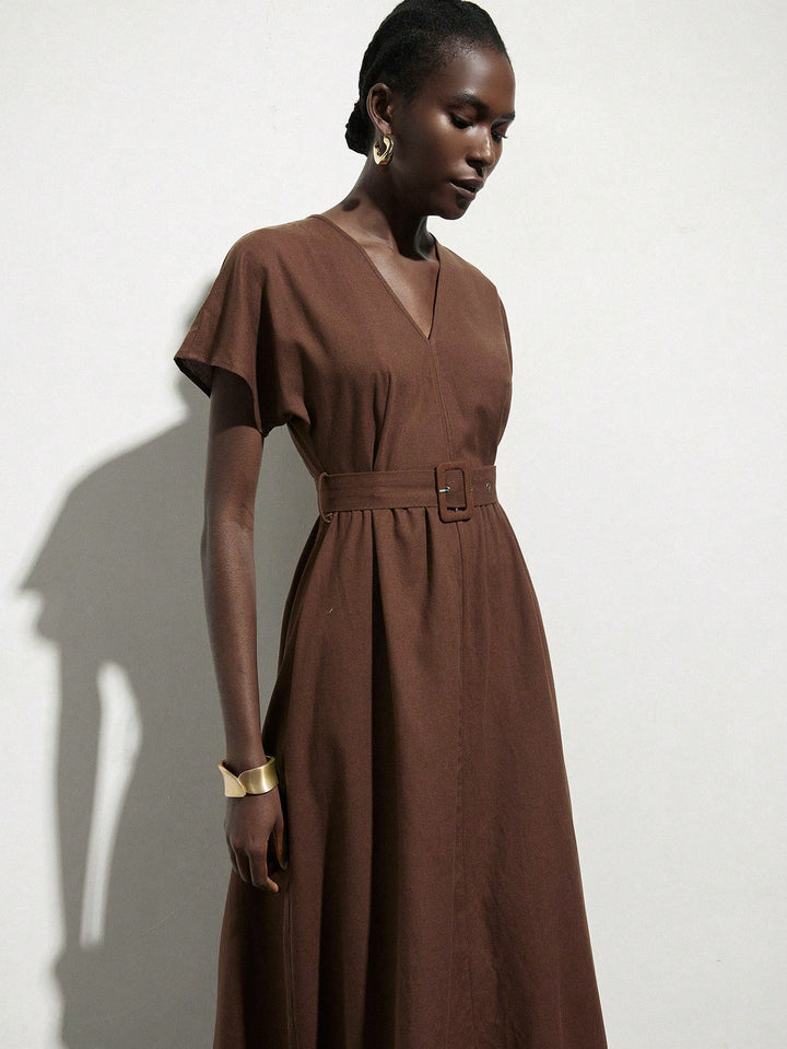 Rochie maxi SHEIN, maro