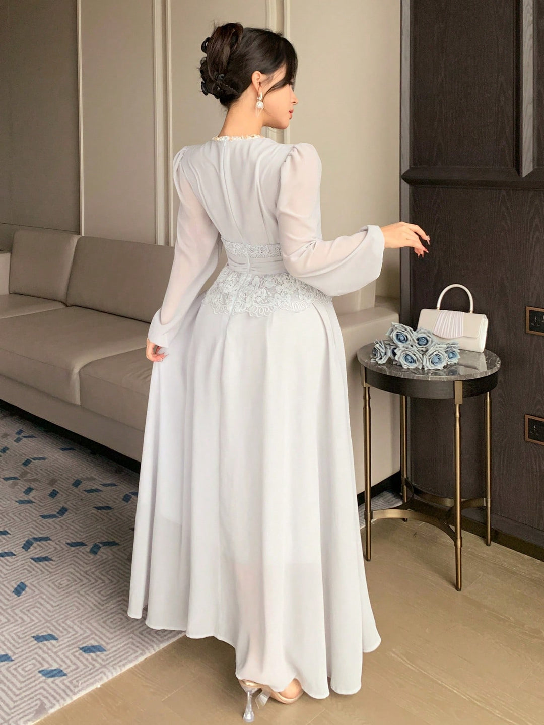 Rochie maxi SHEIN, gri