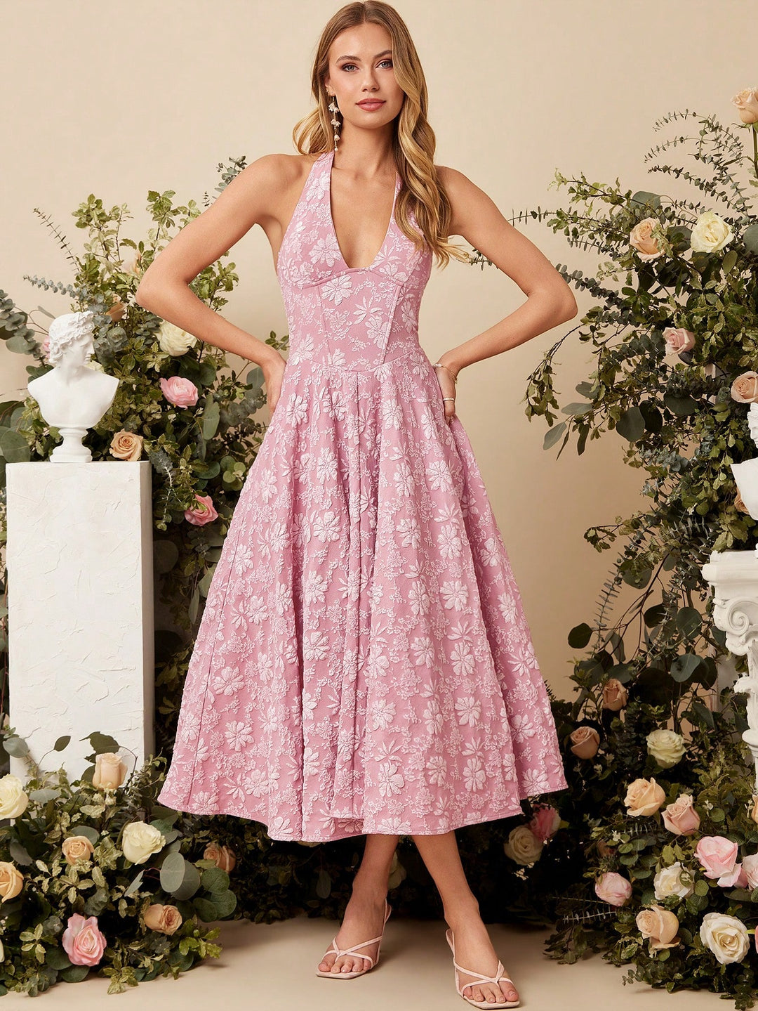 Rochie maxi SHEIN, roz