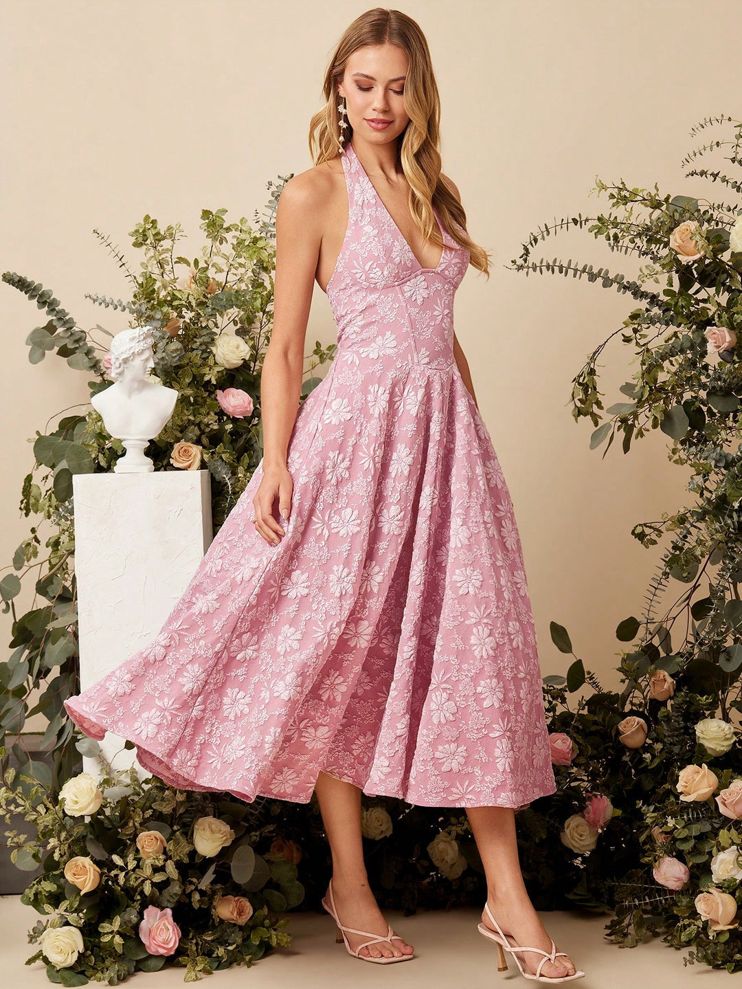 Rochie maxi SHEIN, roz
