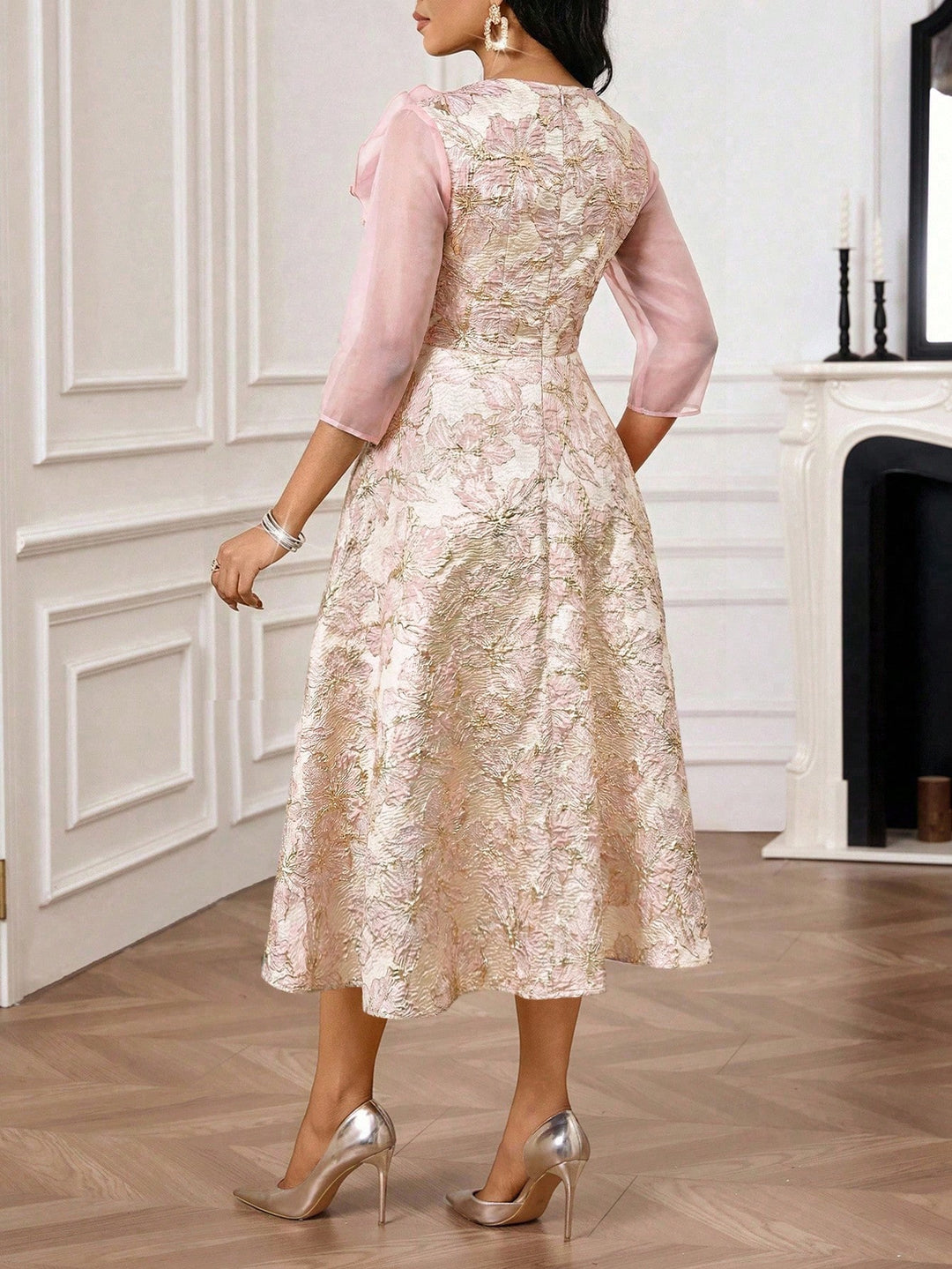 Rochie midi SHEIN, roz