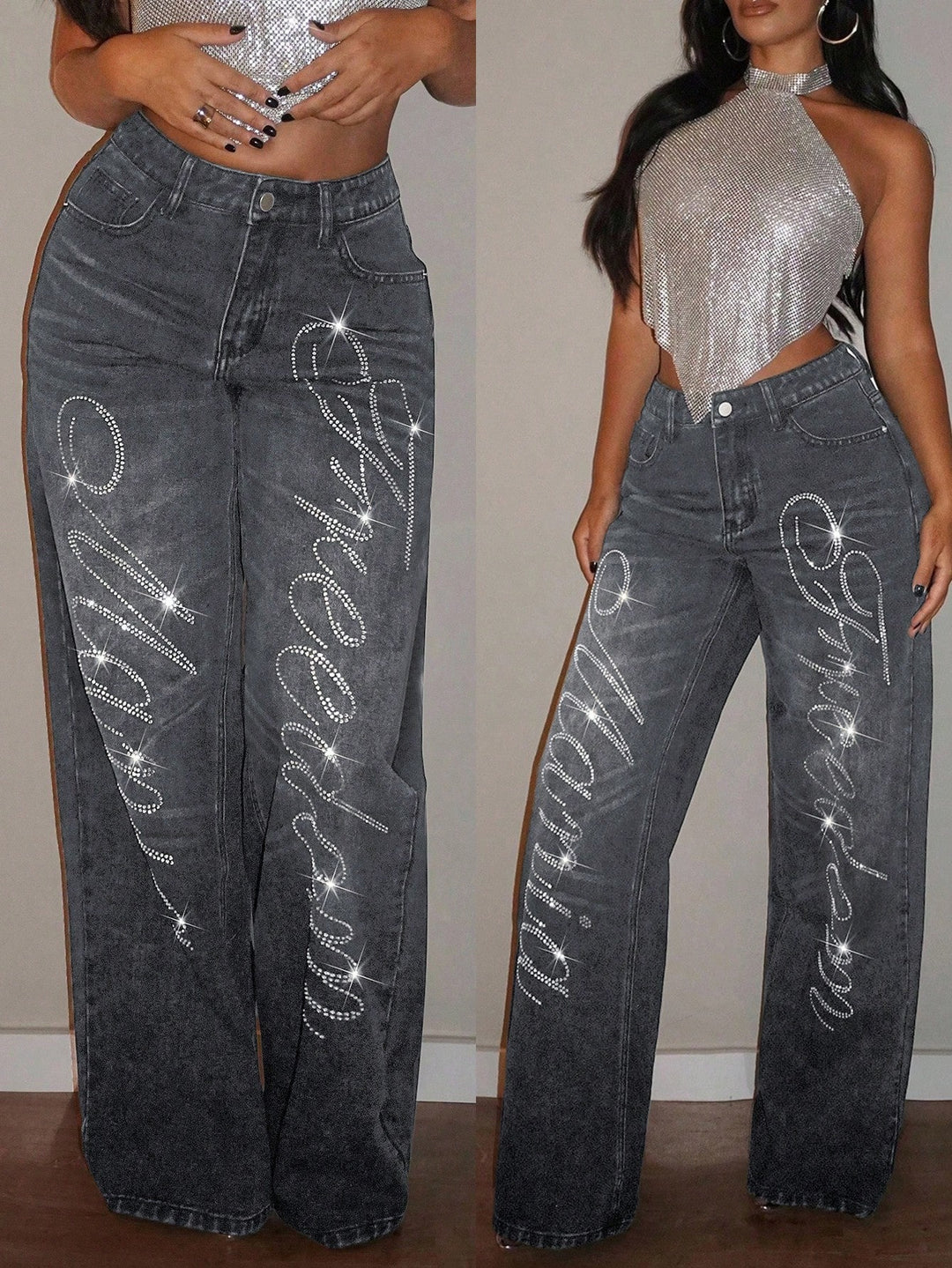 Jeans SHEIN, gri