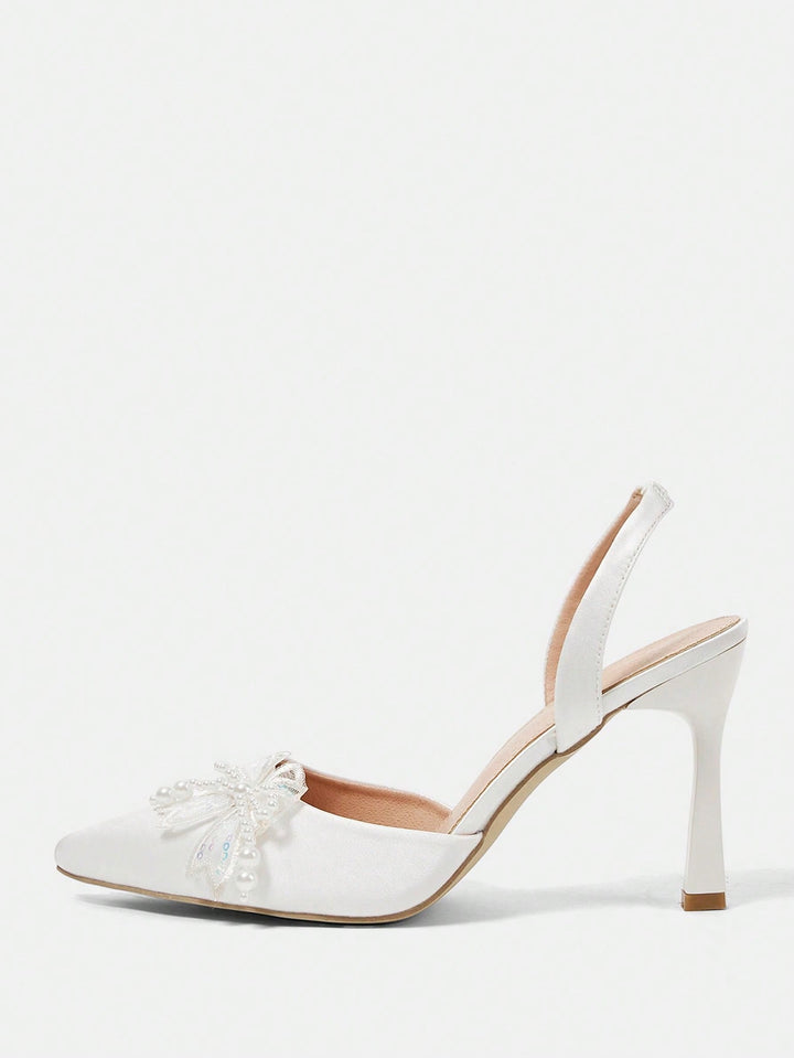 Pantofi cu toc SHEIN, alb