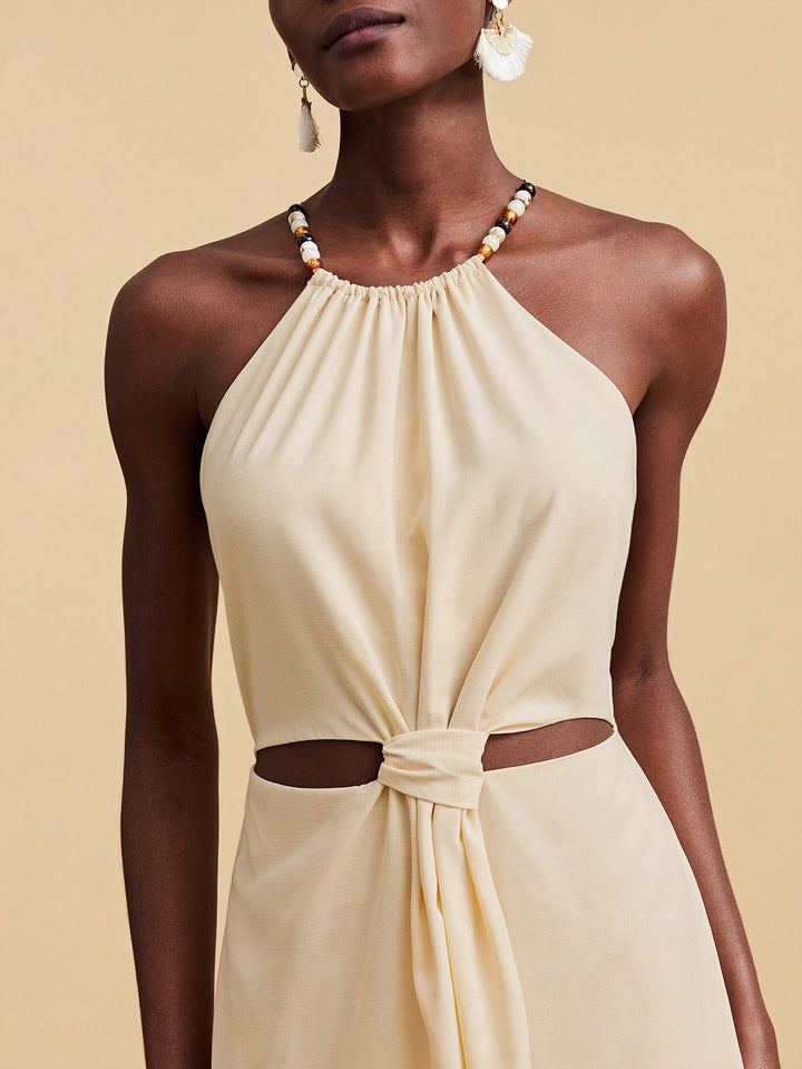 SHEIN maxi ruha, bézs