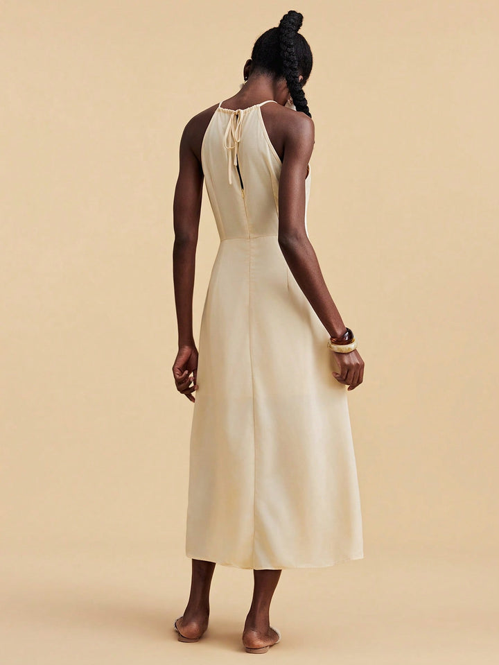 SHEIN maxi ruha, bézs