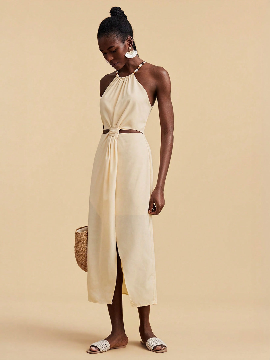SHEIN maxi ruha, bézs