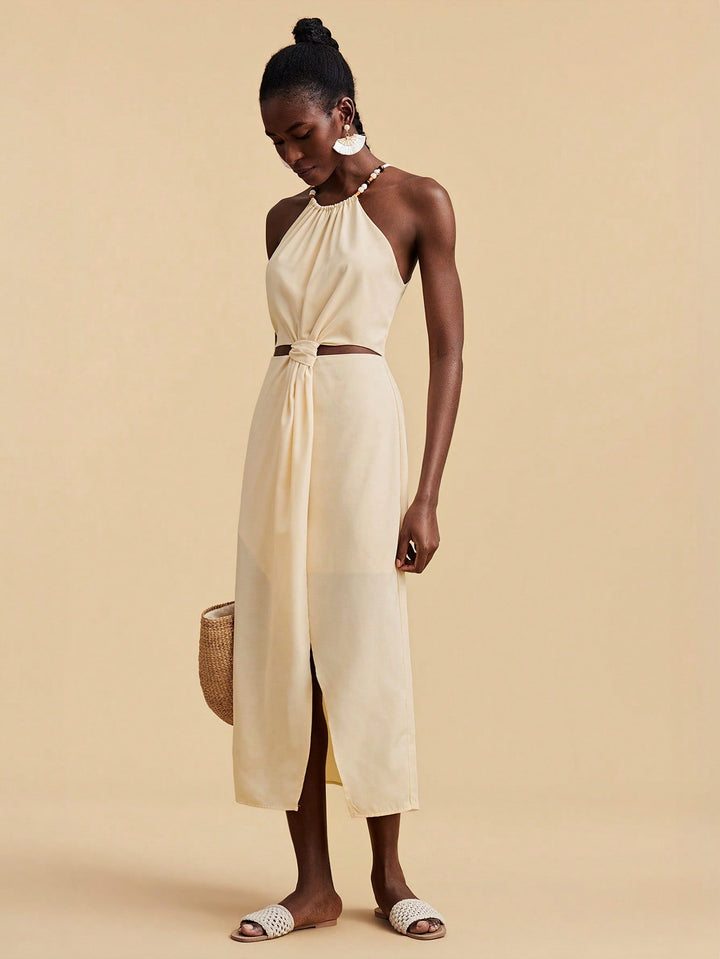 SHEIN maxi ruha, bézs