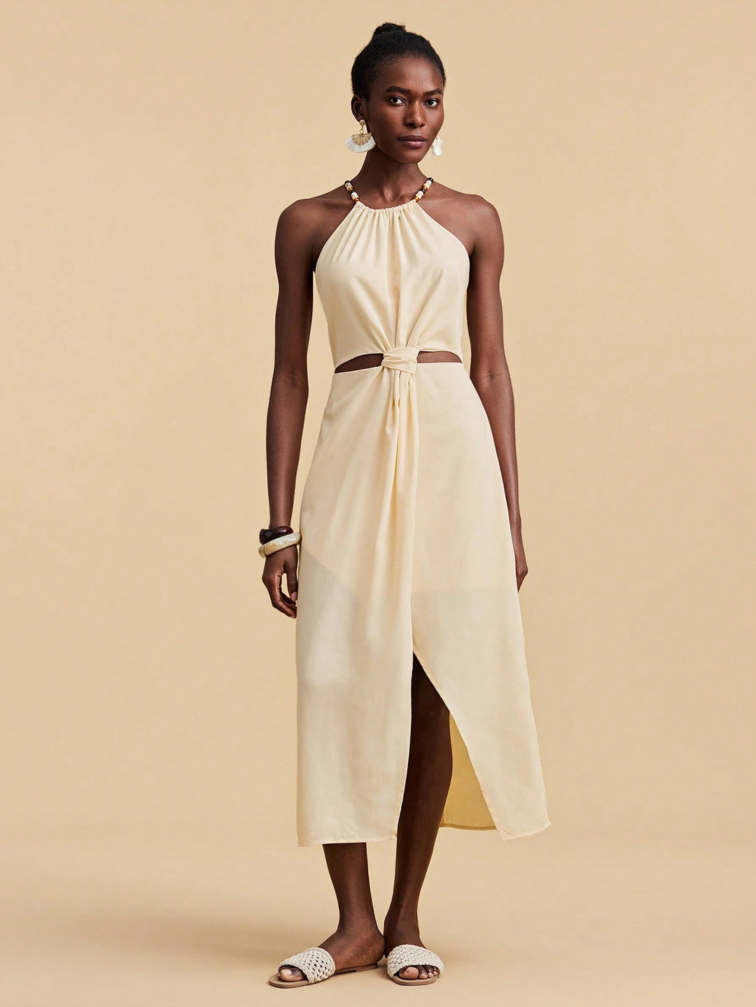SHEIN maxi ruha, bézs