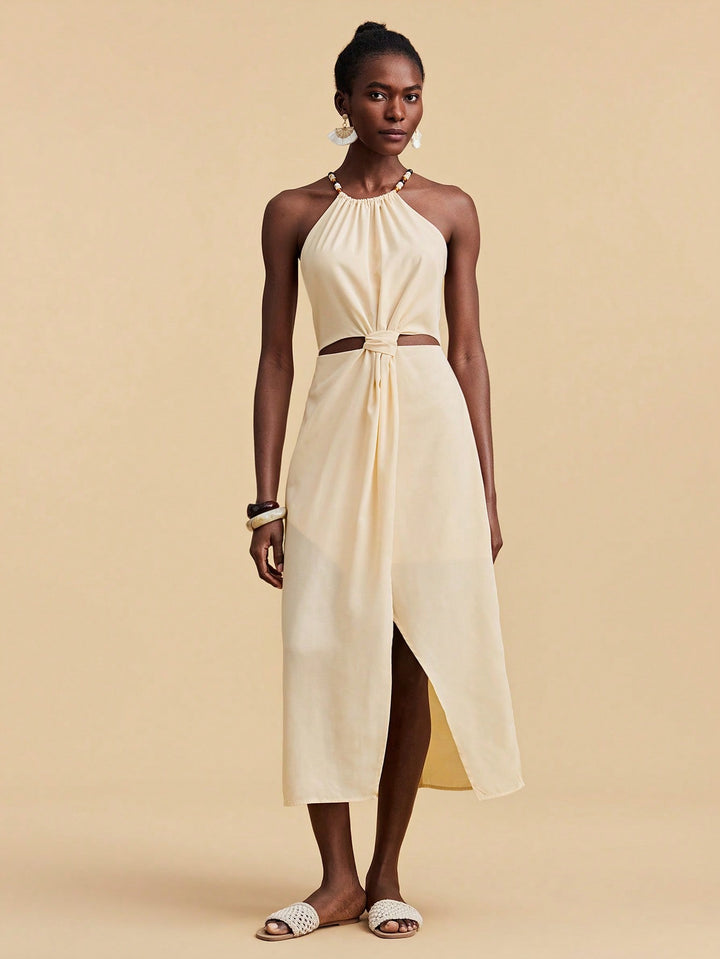 SHEIN maxi ruha, bézs