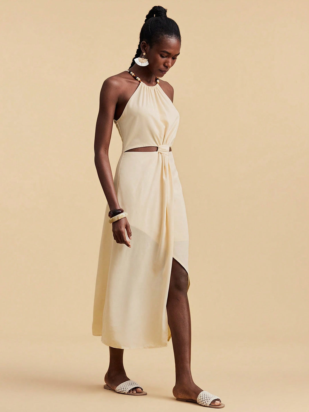 SHEIN maxi ruha, bézs