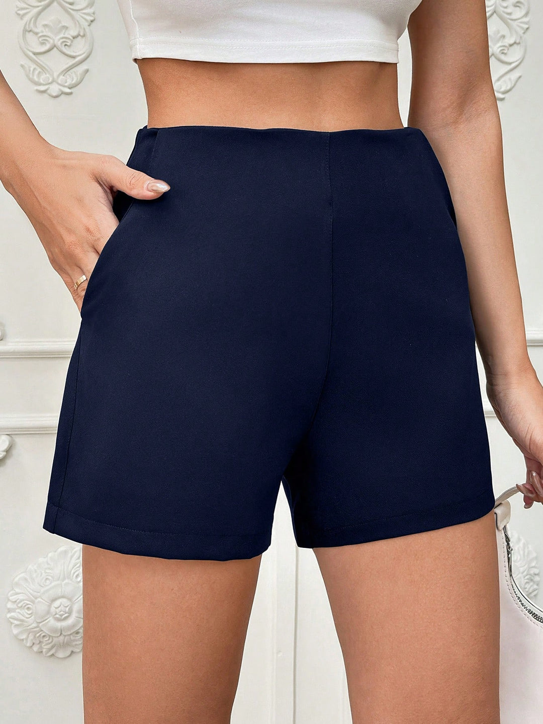 Pantaloni scurți SHEIN, albastru
