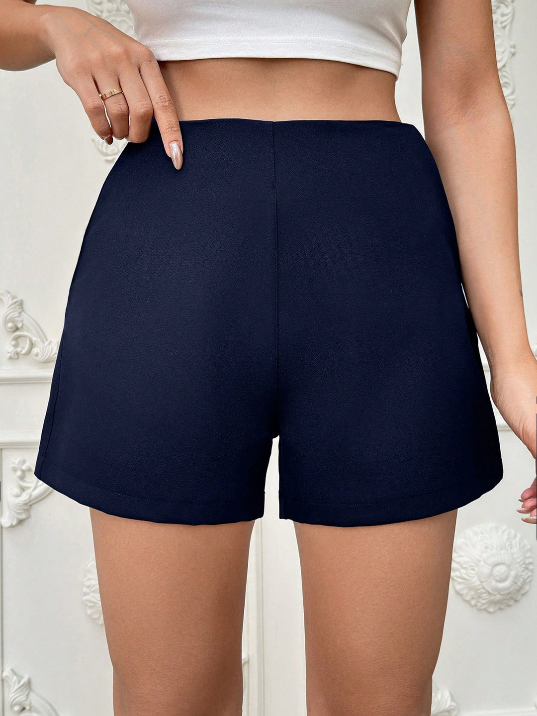 Pantaloni scurți SHEIN, albastru