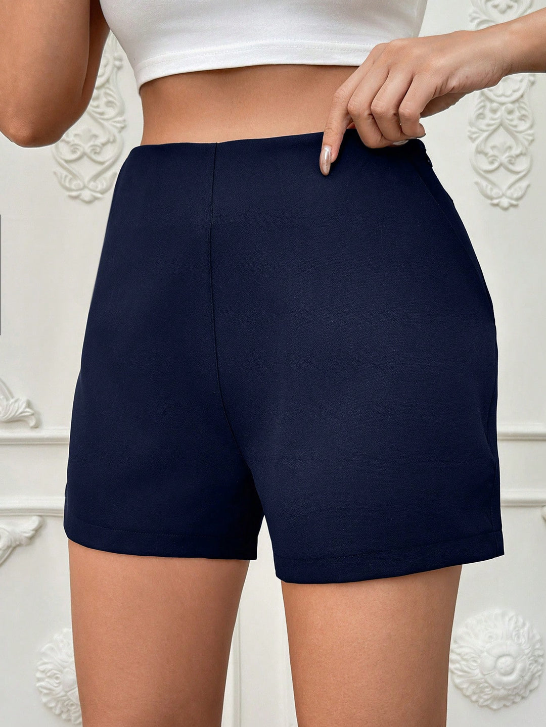 Pantaloni scurți SHEIN, albastru