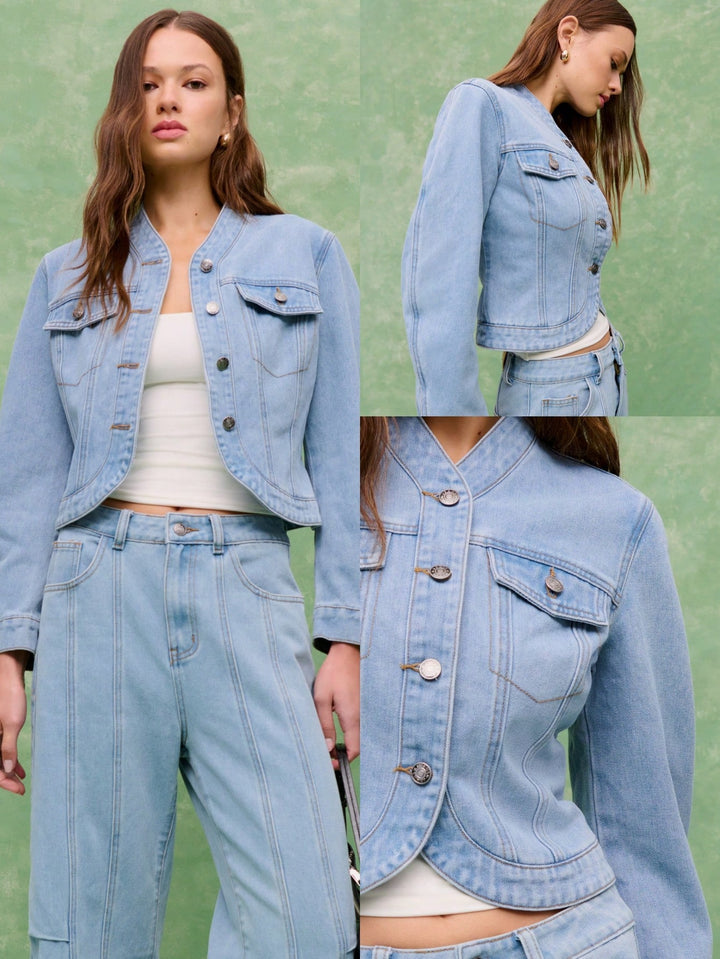 Jachetă denim SHEIN