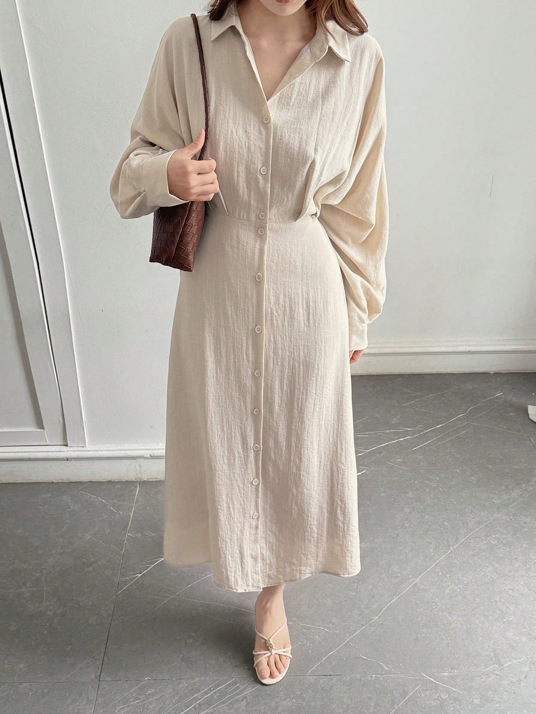 Rochie maxi SHEIN, kaki