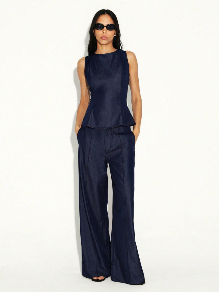 Pantaloni SHEIN, albastru