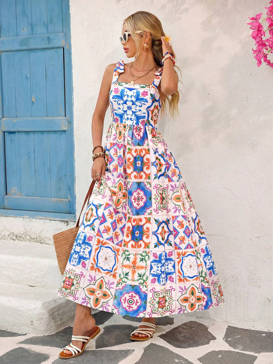 Rochie maxi SHEIN, mix culori