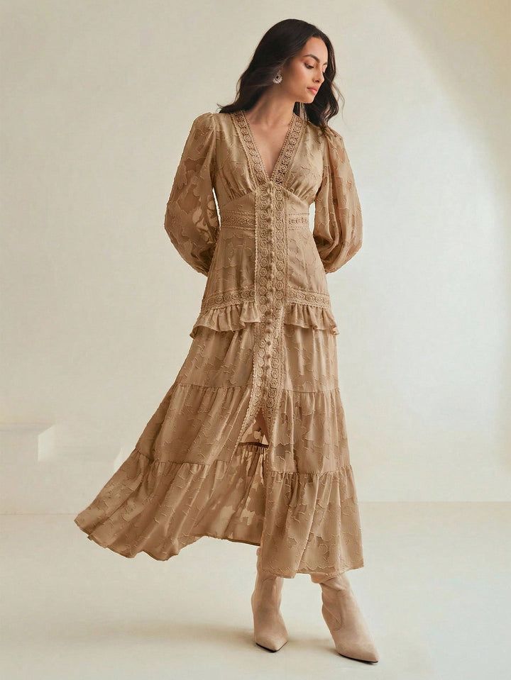 Rochie maxi SHEIN, kaki